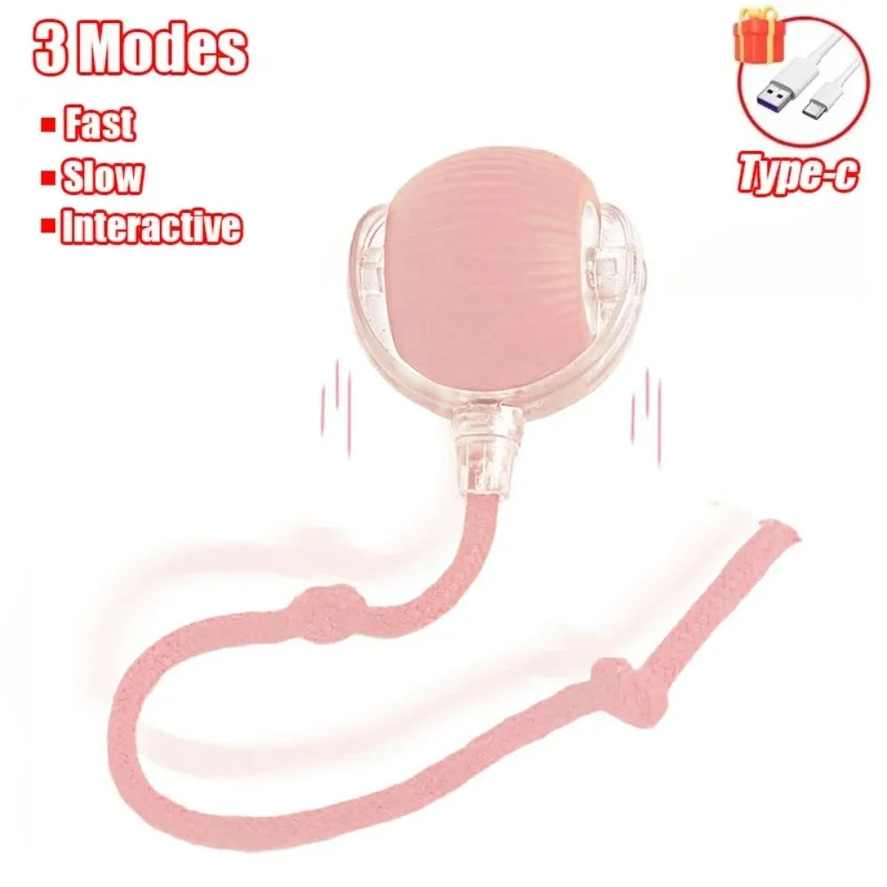 Interactive Smart Pet Toy Ball – Rechargeable. Keep your pet active, happy, and entertained. Features intelligent rolling, bite-resistant silicone, and up to 90 minutes of rechargeable playtime — perfect for cats and small dogs.