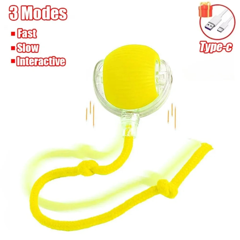 Interactive Smart Pet Toy Ball – Rechargeable. Keep your pet active, happy, and entertained. Features intelligent rolling, bite-resistant silicone, and up to 90 minutes of rechargeable playtime — perfect for cats and small dogs.